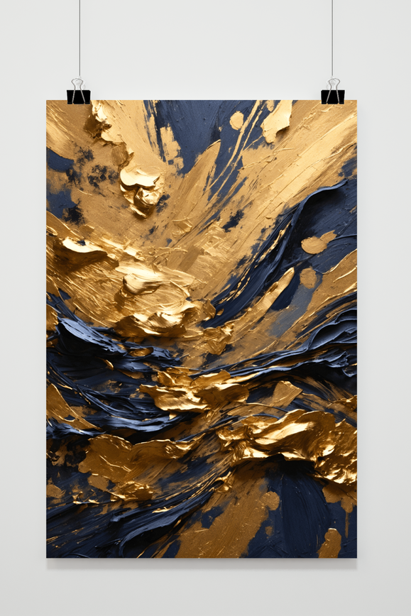 Gold Abstrakt Poster