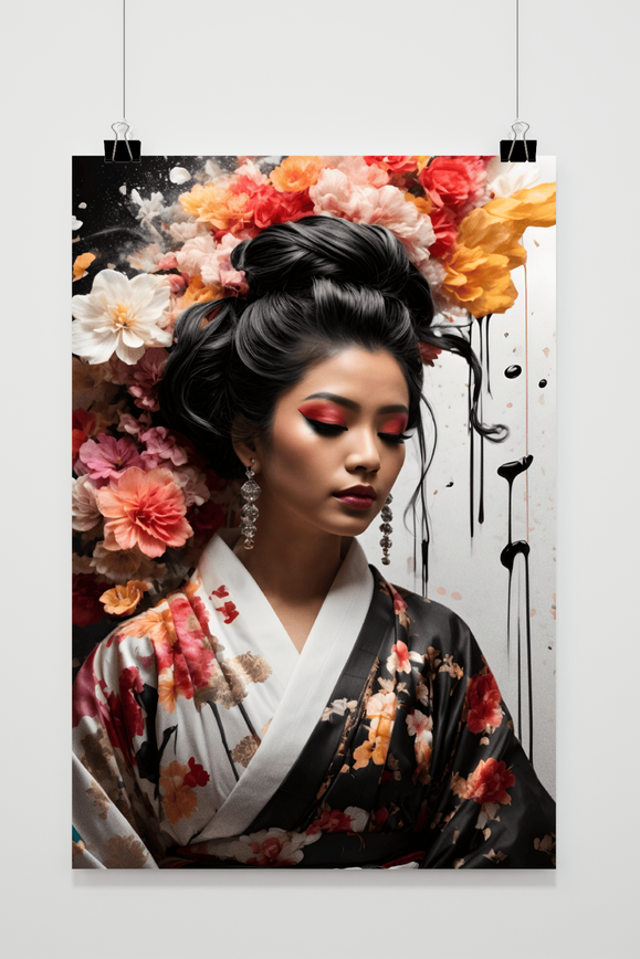 Póster Geisha Oriental de 25 Artstreet