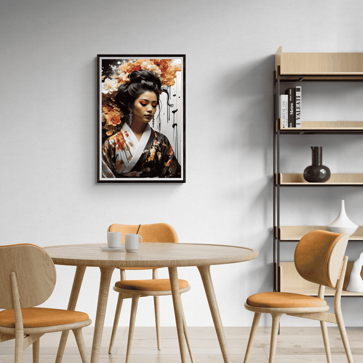 Geisha Oriental en un interior