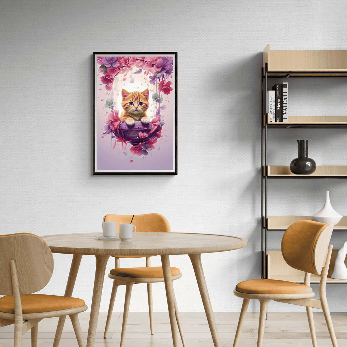 Gata Rosa en un interior