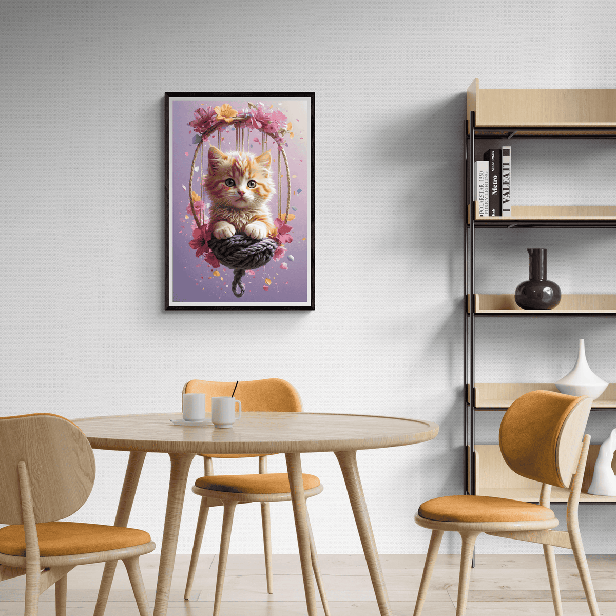 Chat à la Corde dans un intérieur