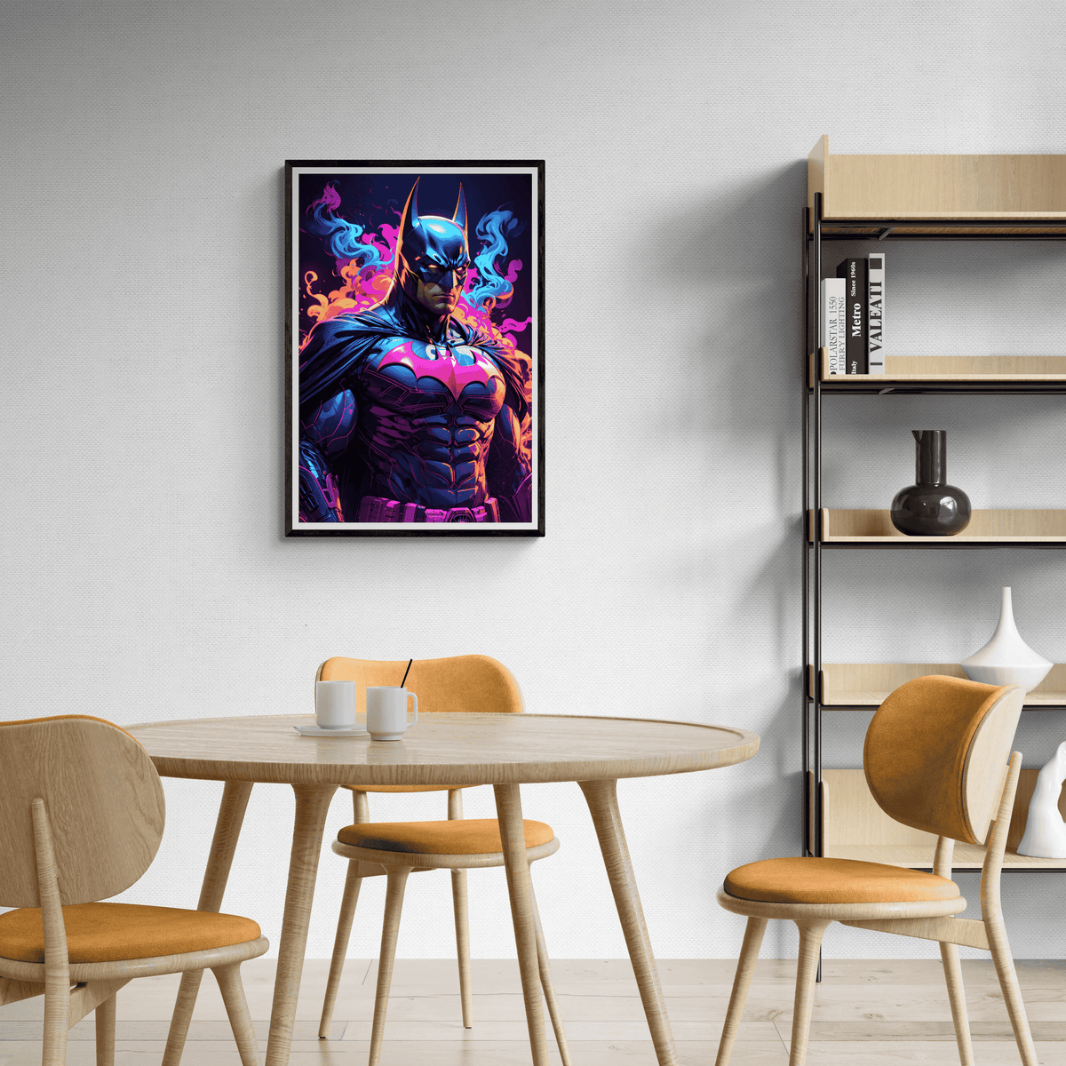 Batman Néon dans un intérieur