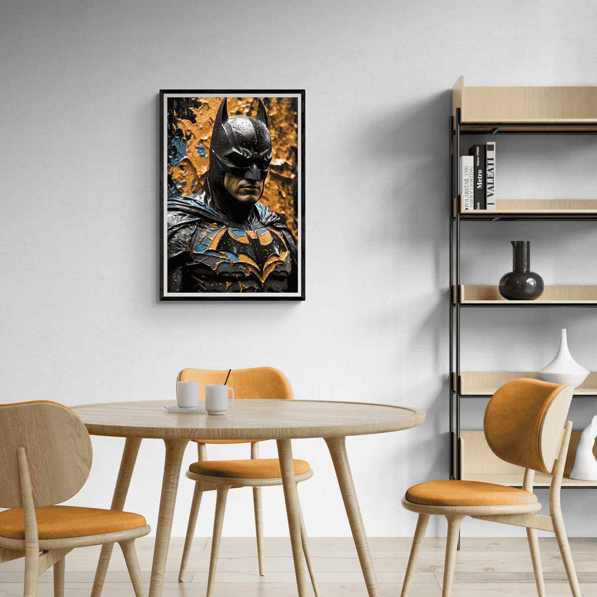 Batman Pintura Dorada en un interior