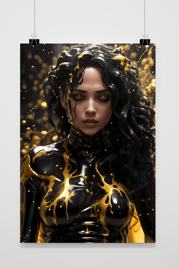 Zwart en Goud poster