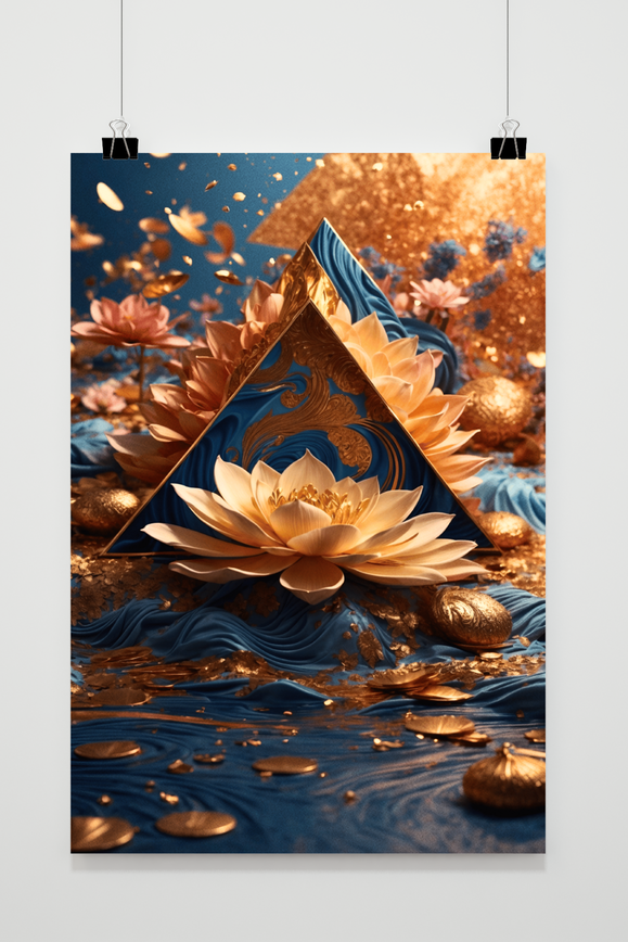 Waterlelie Goud poster