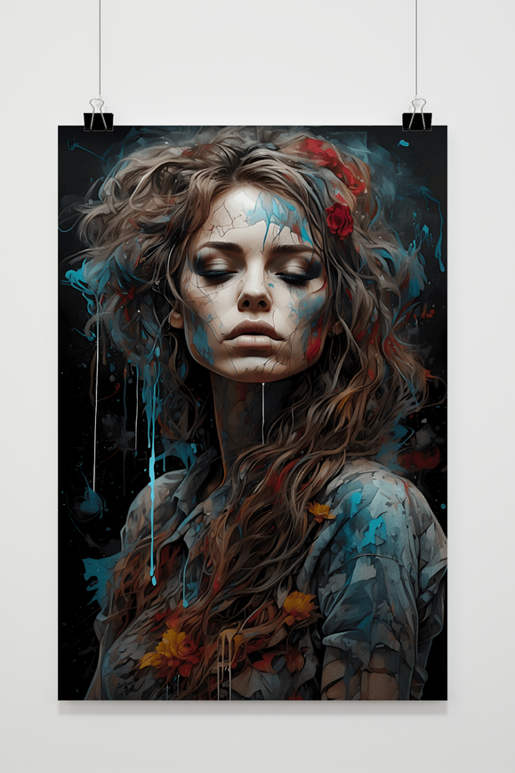 Póster Mujer de Humo Abstracta de 25 Artstreet