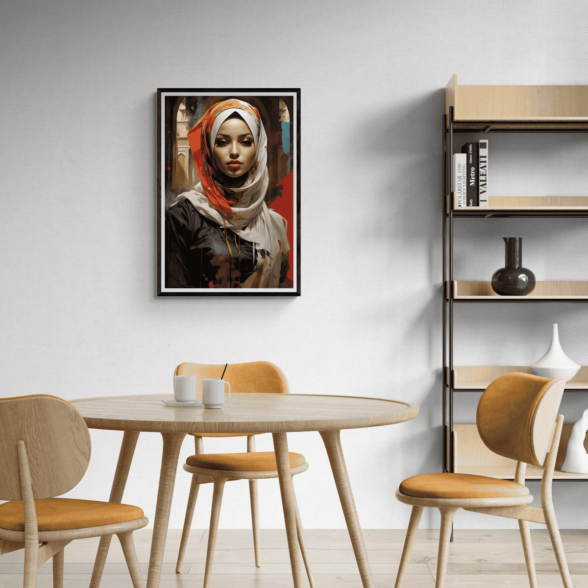 Hijabi Oriental dans un intérieur
