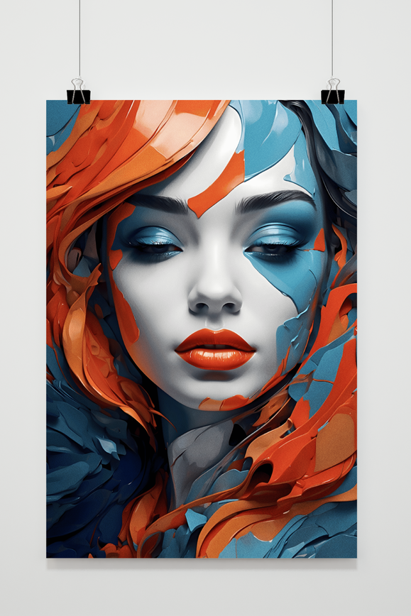 Affiche Rood Blauw