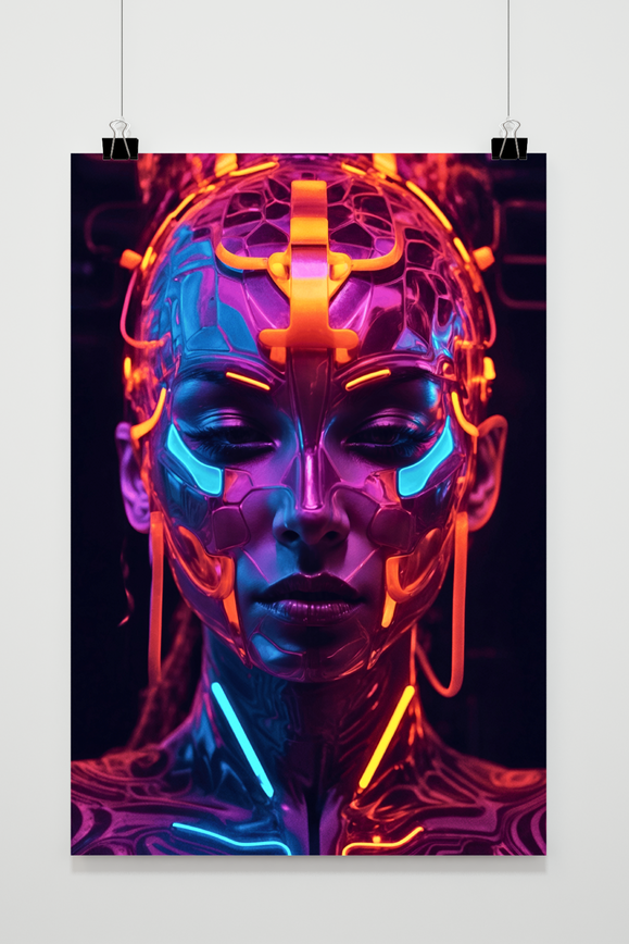 Affiche Cybervrouw