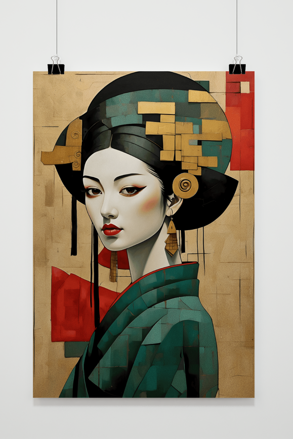 Póster Geisha Vintage de 25 Artstreet