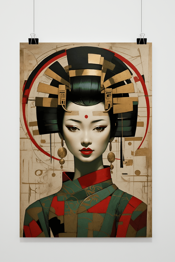 Póster Geisha Goud de 25 Artstreet