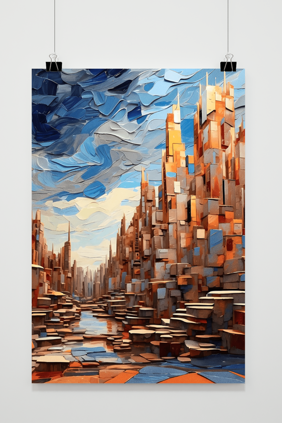Póster Stad van Papier