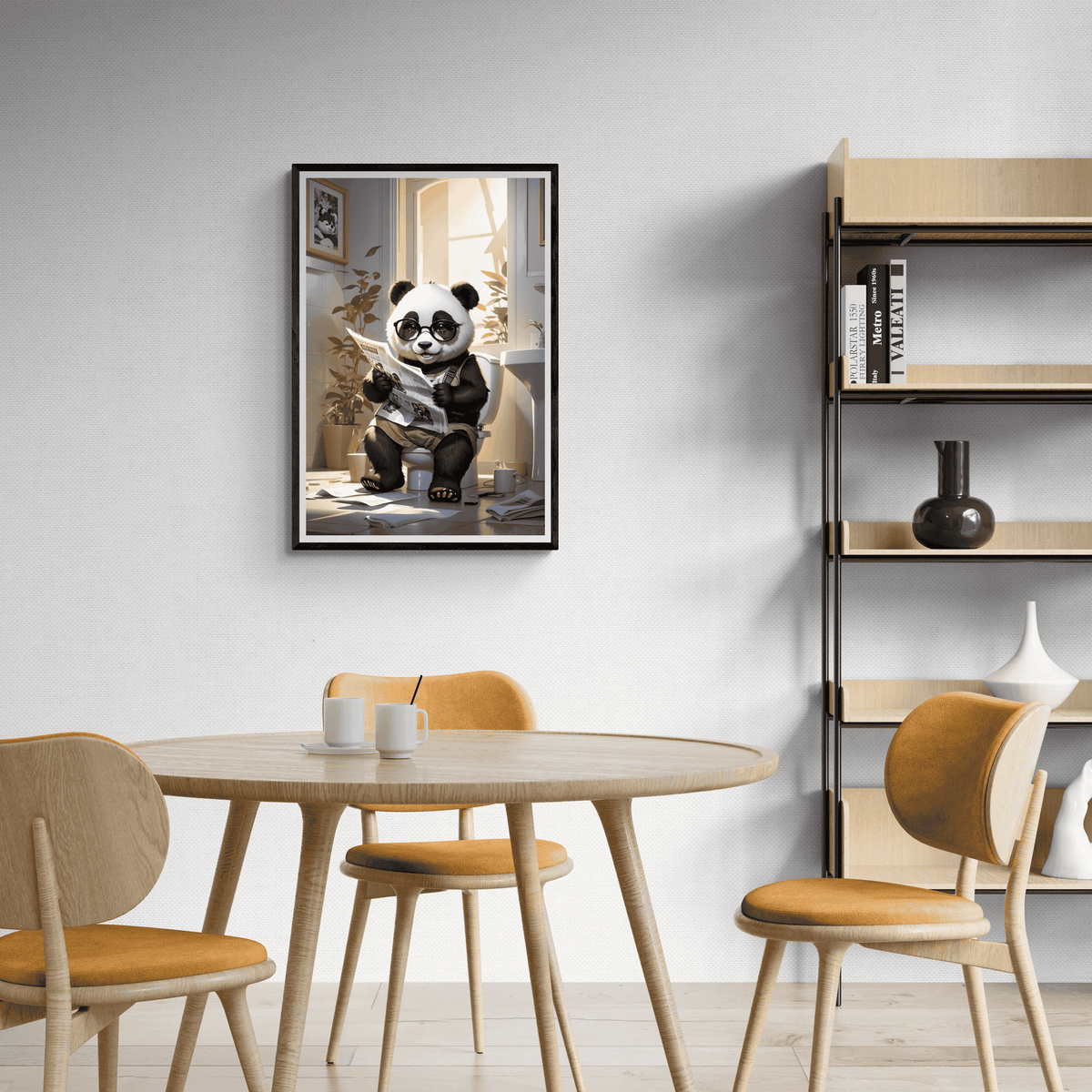 Panda op Wc dans un intérieur