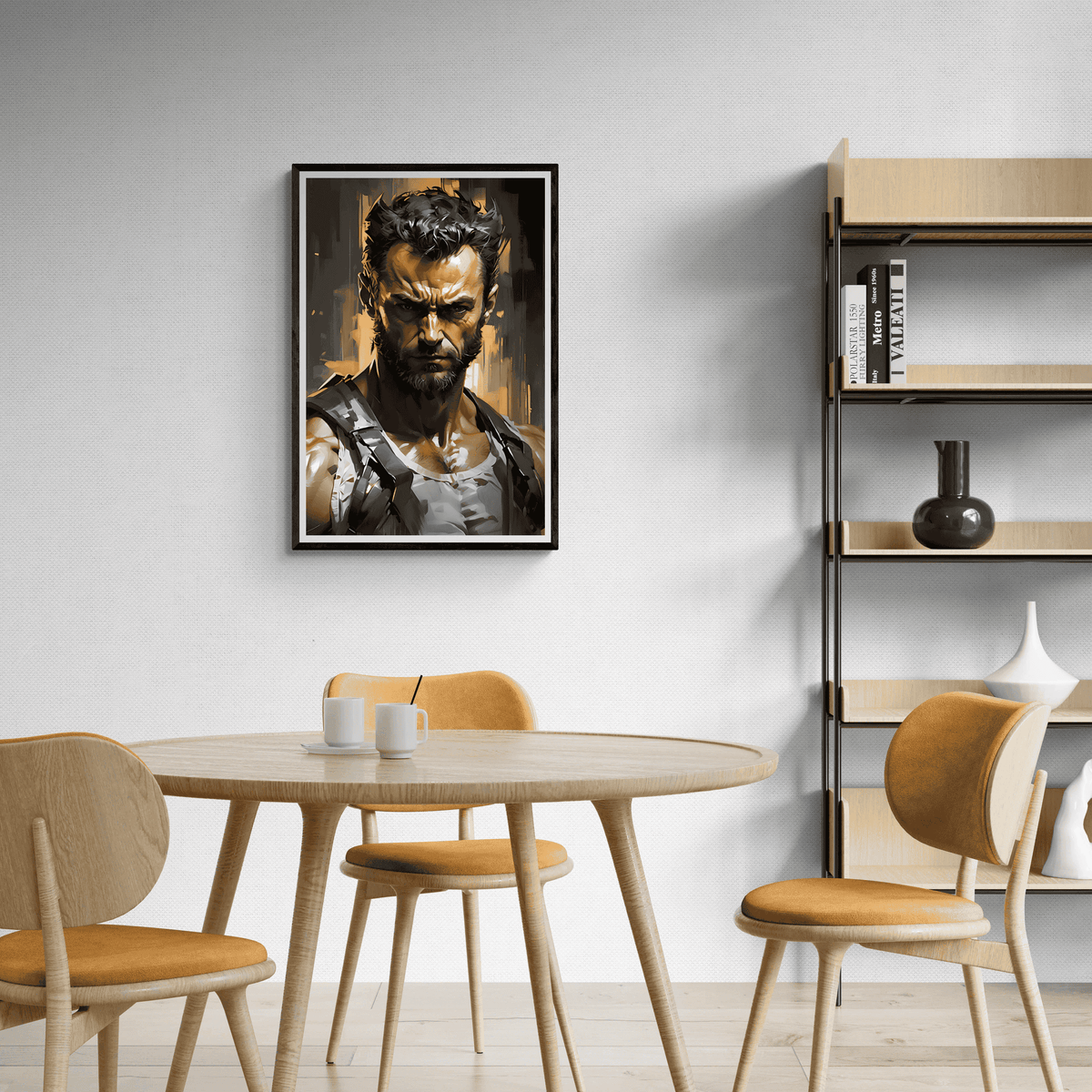 Wolverine en un interior