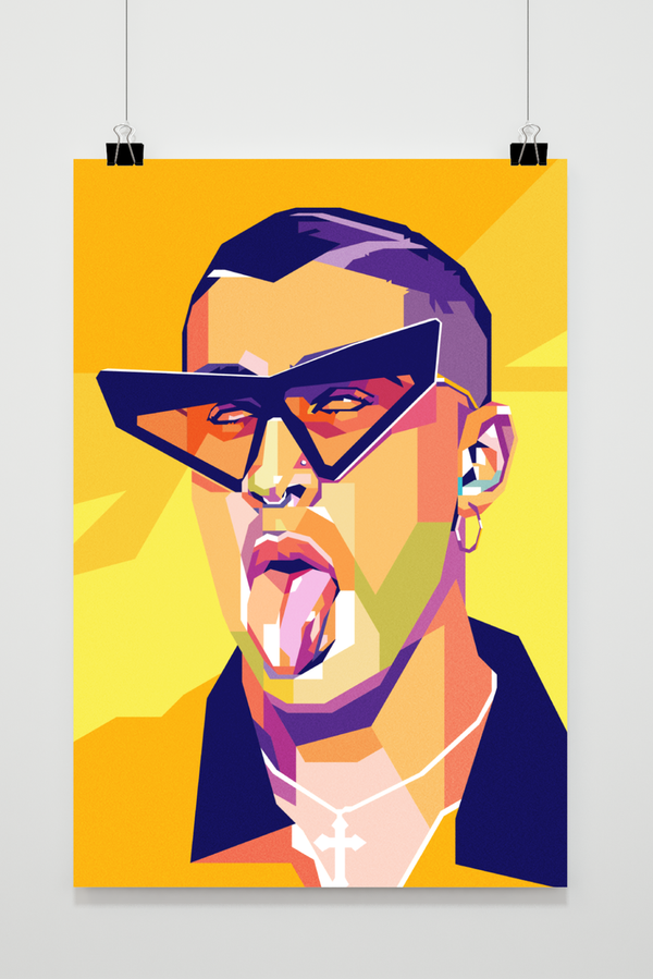 Póster Bad Bunny Amarillo