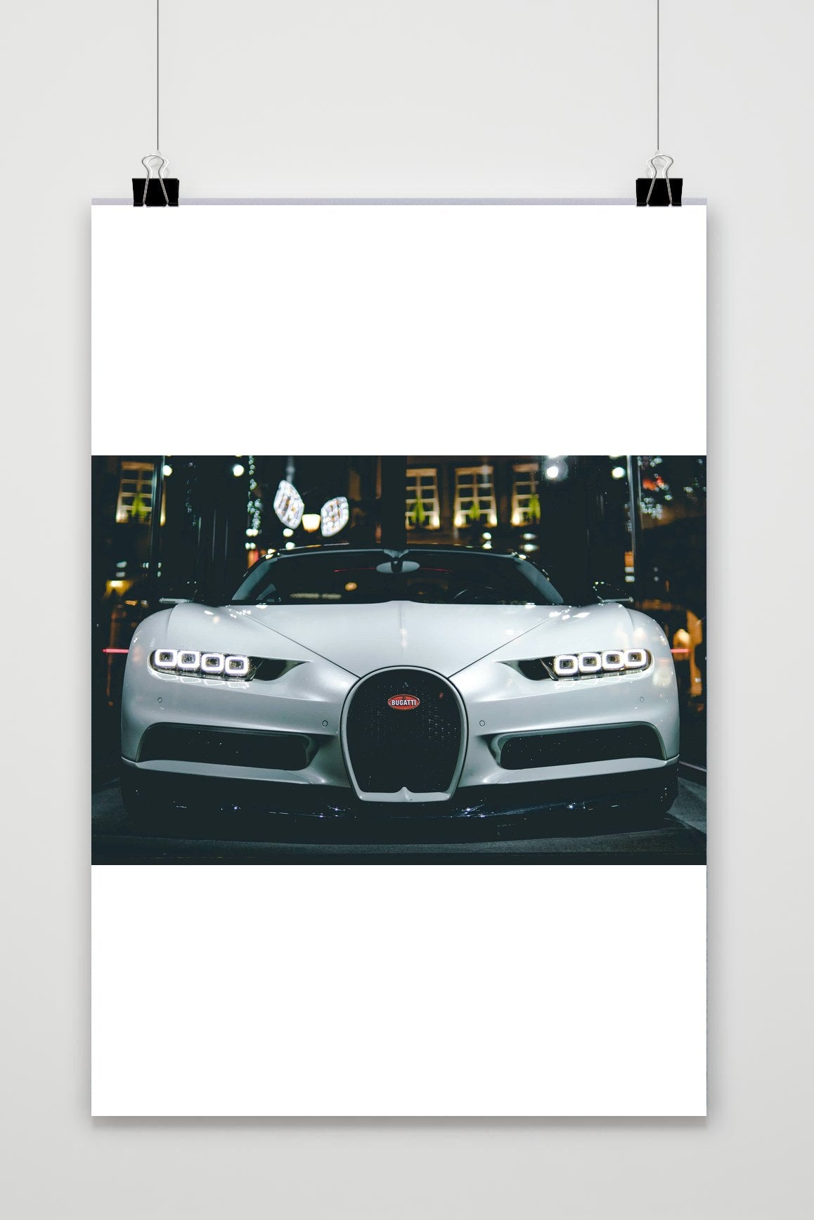 Witte Bugatti poster