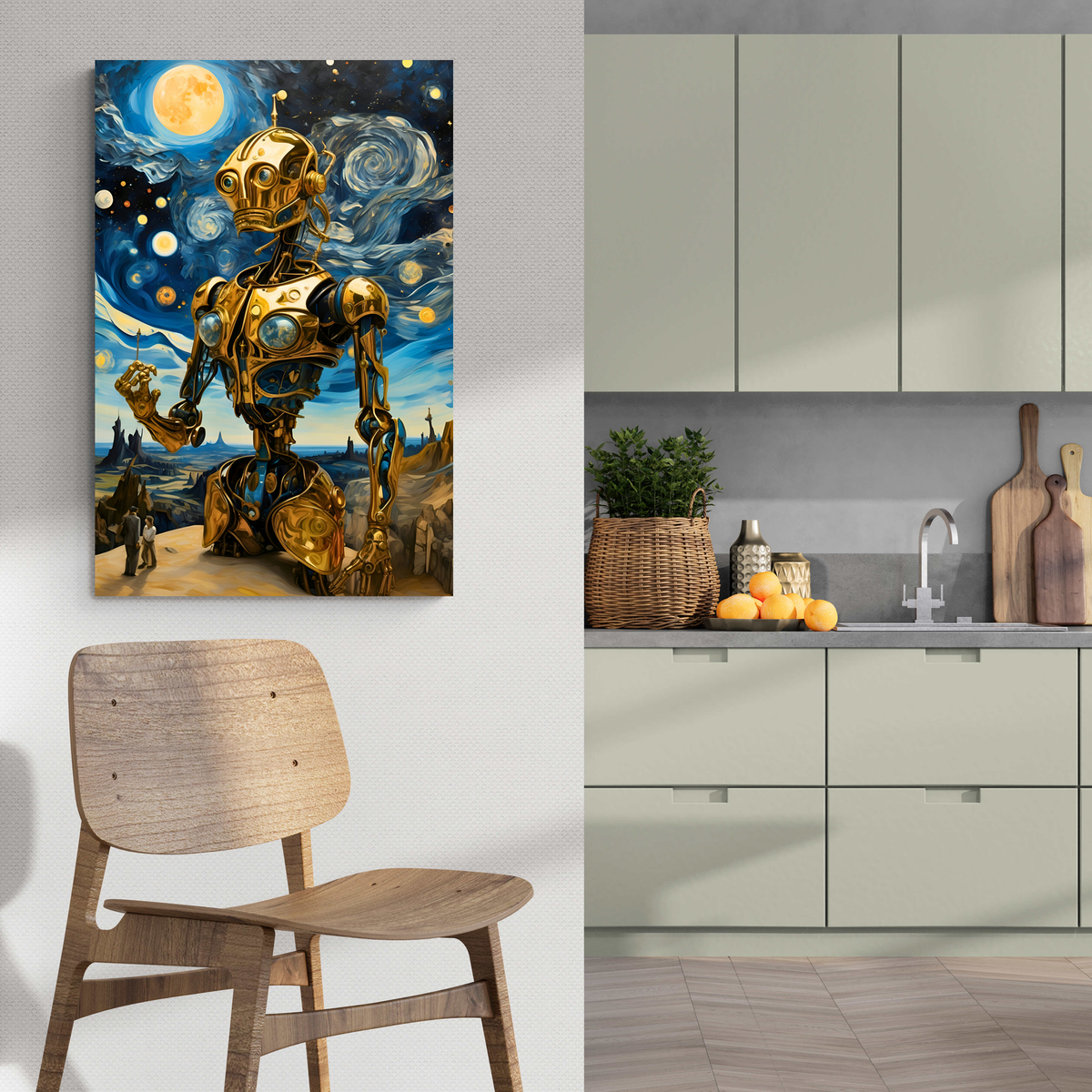 Van Gogh y Dali en un interior