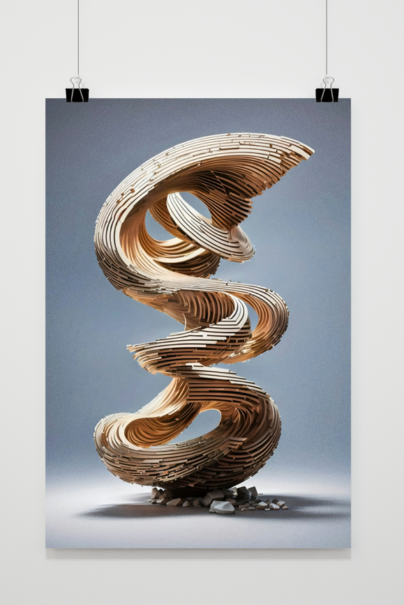 Minimalistisch Hout poster