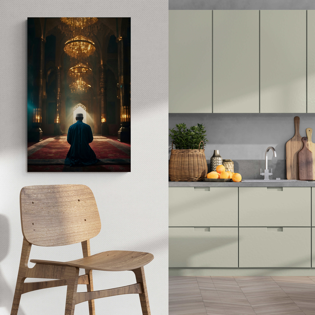 Oración en un interior