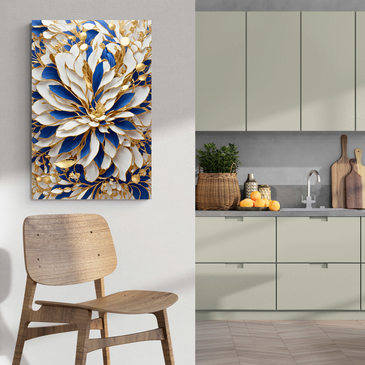 Flor Artística en un interior