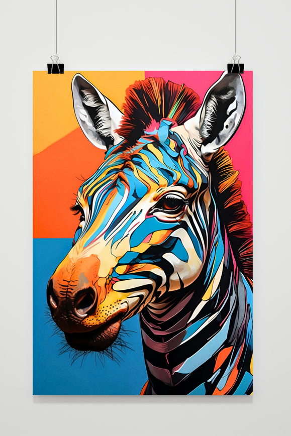Póster Pop Cebra de 25 Artstreet