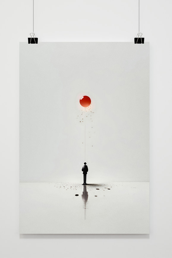 Ballon Minimalistisch poster