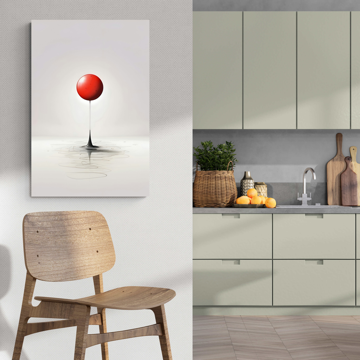 Goutte Rouge dans un intérieur