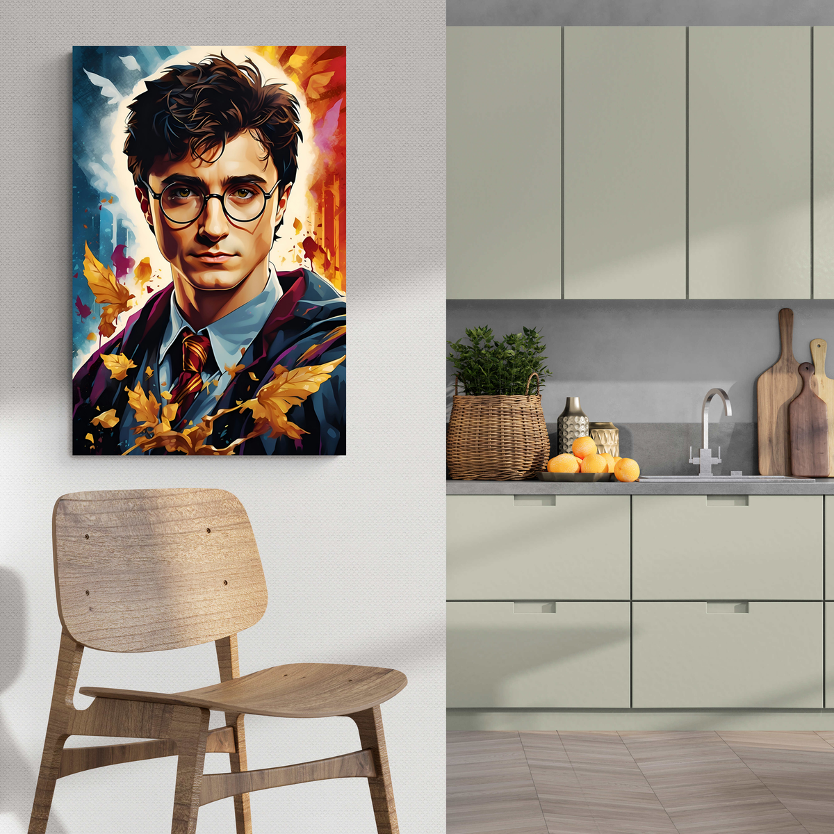 Harry Potter Anime en un interior