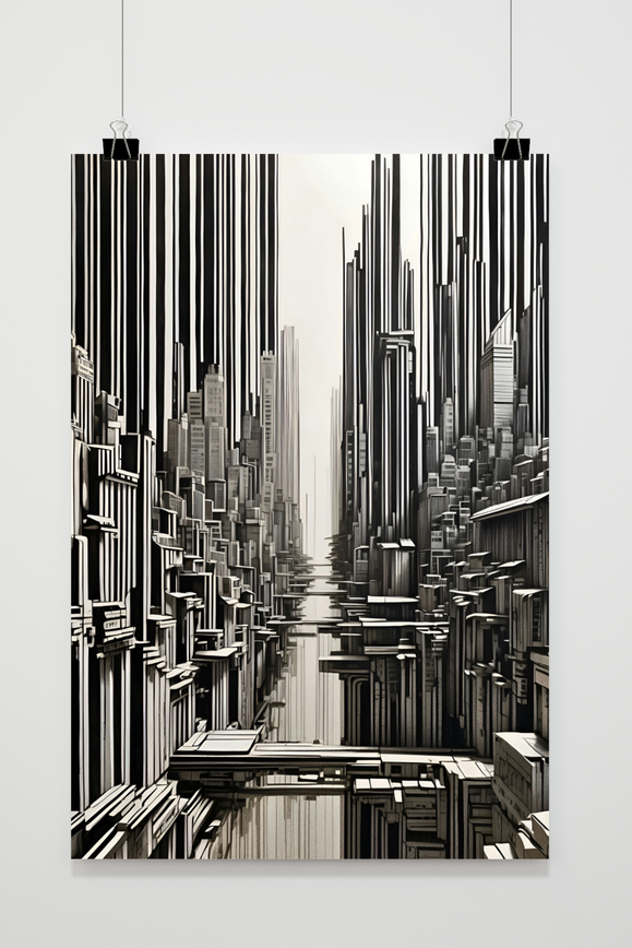 Affiche Ville Abstraite de 25 Artstreet