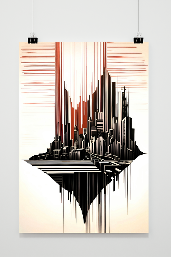 Póster Ciudad de Líneas de 25 Artstreet