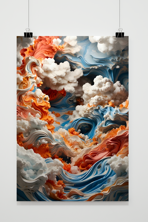 Póster Nubes de Pintura de 25 Artstreet