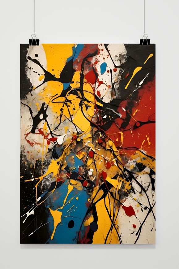 Póster Salpicaduras de Colores de 25 Artstreet