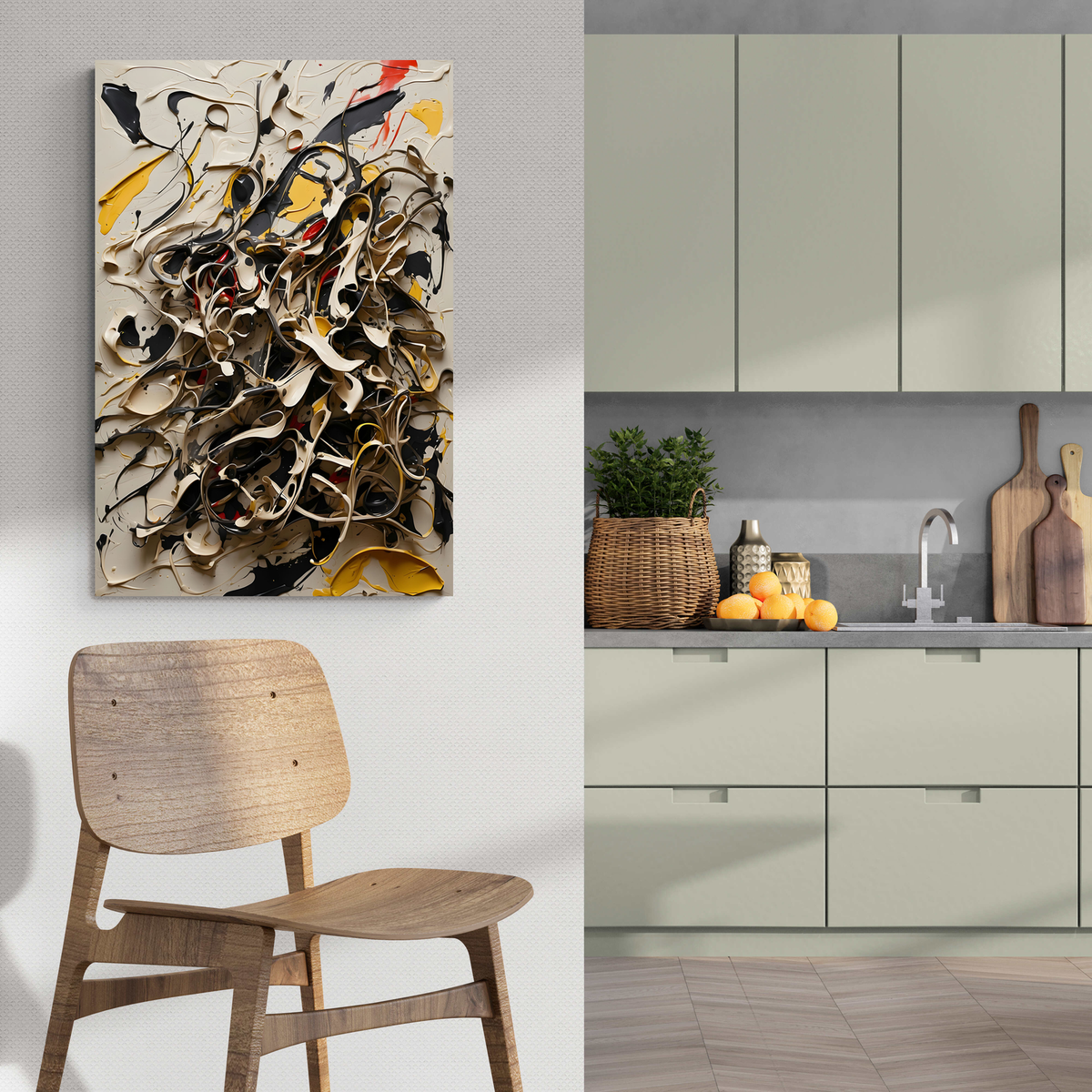 Pintura Abstracta en un interior