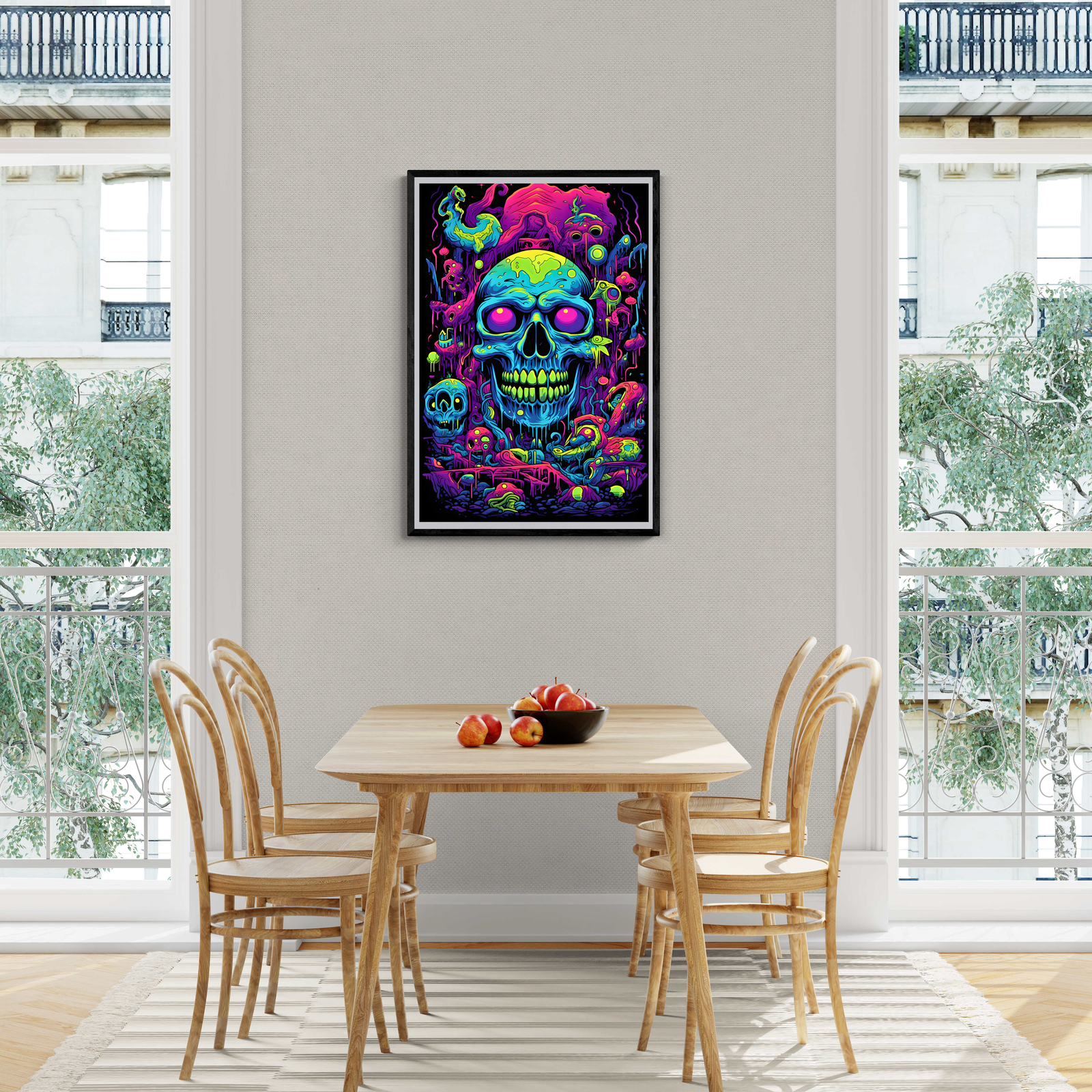 Neon Skull Groen