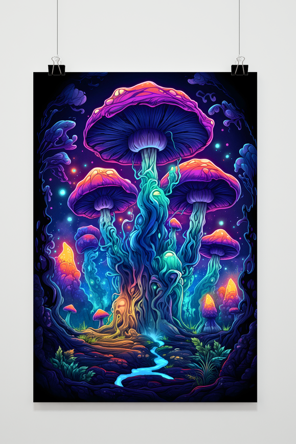 Póster Setas Psicodélicas de 25 Artstreet