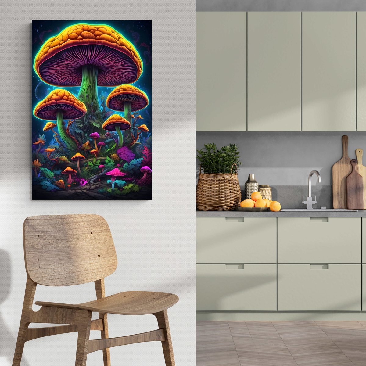Neon Trip Setas en un interior
