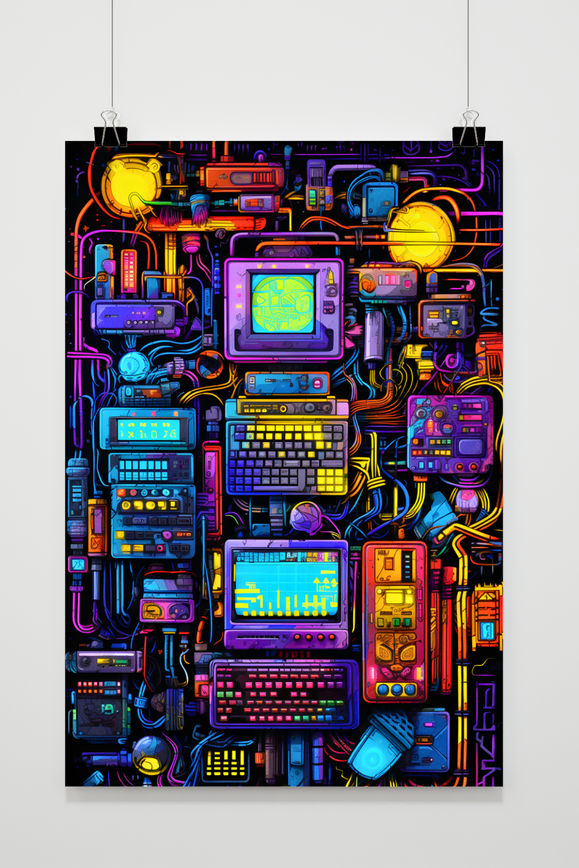Affiche Retro Chips de 25 Artstreet