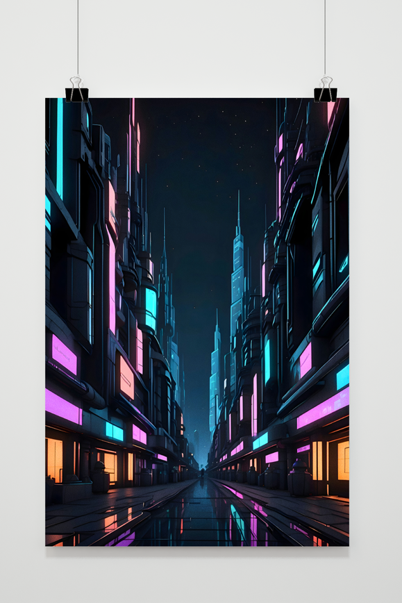 Póster Retro Ciudad de 25 Artstreet
