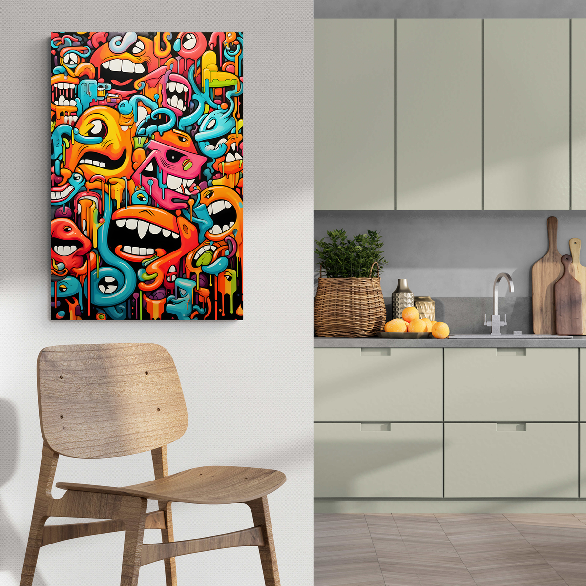 Doodle Abstracto en un interior