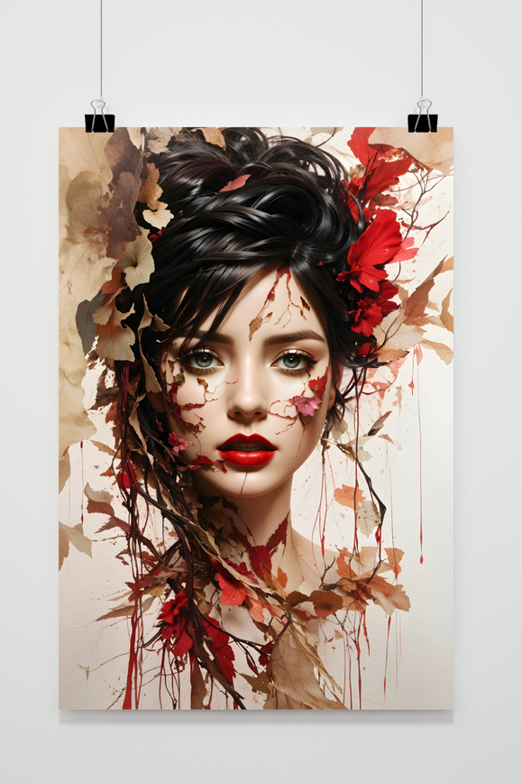 Póster Mujer en Planta de 25 Artstreet