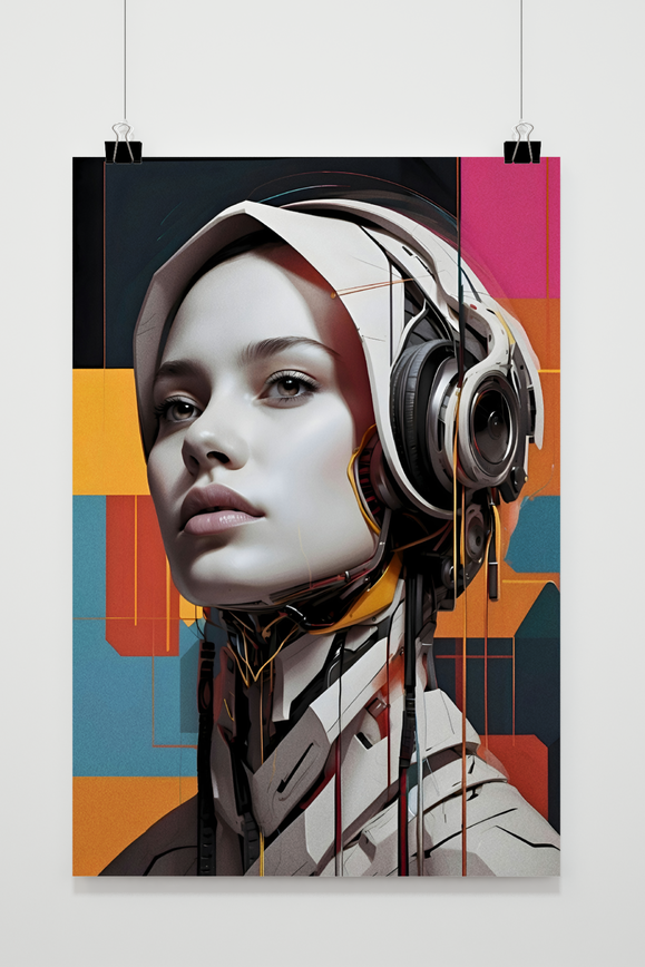 Póster Hijabi Tech Sci-Fi de 25 Artstreet