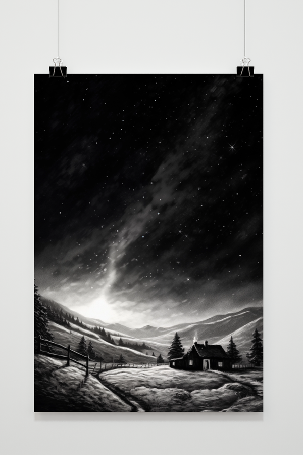 Sternenklare Abendalpen Poster