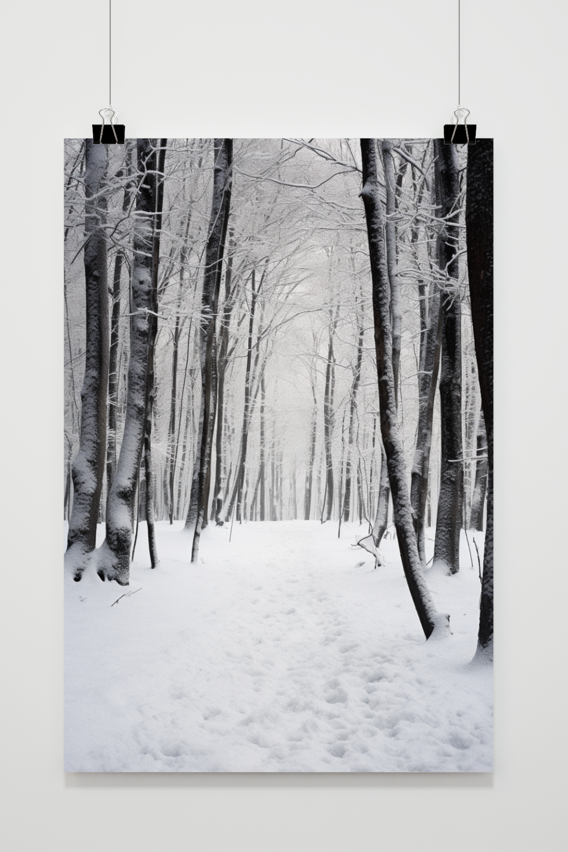 Póster Sendero del Bosque en la Nieve de 25 Artstreet