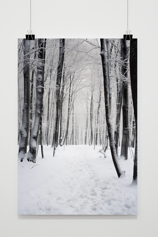 Forest Path in Snow