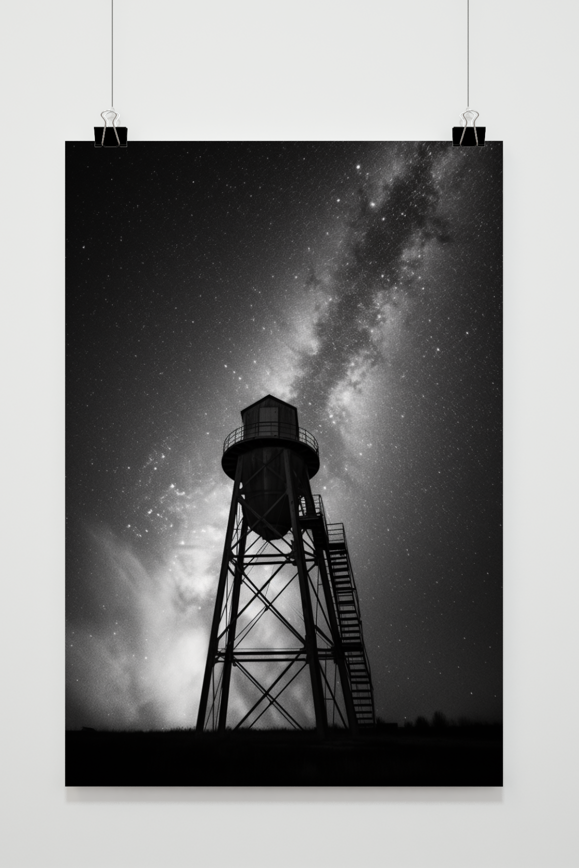 Póster Torre de Agua bajo las Estrellas de 25 Artstreet
