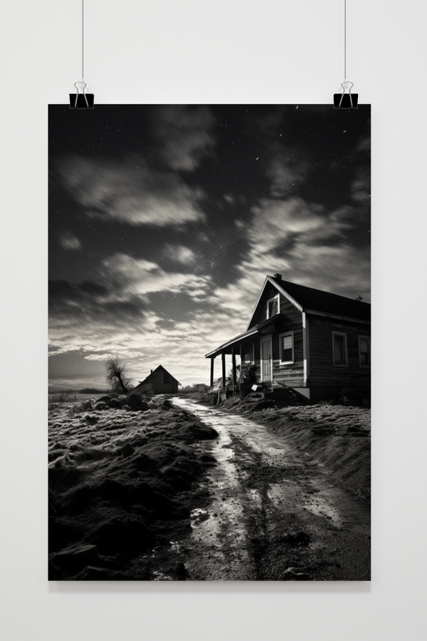 Póster Casa en la Pradera
