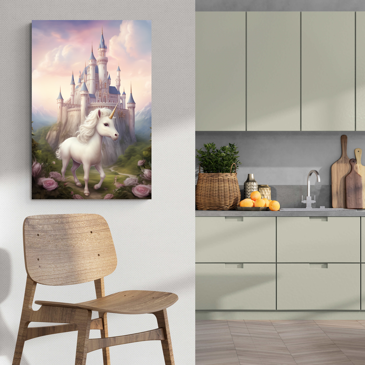 Castillo de Unicornio en un interior