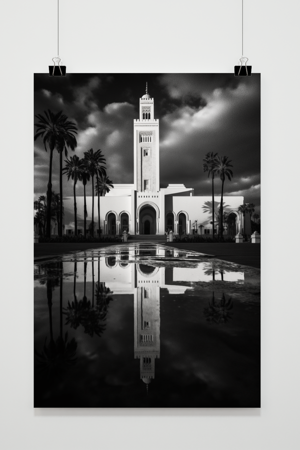Póster Casablanca en Blanco y Negro