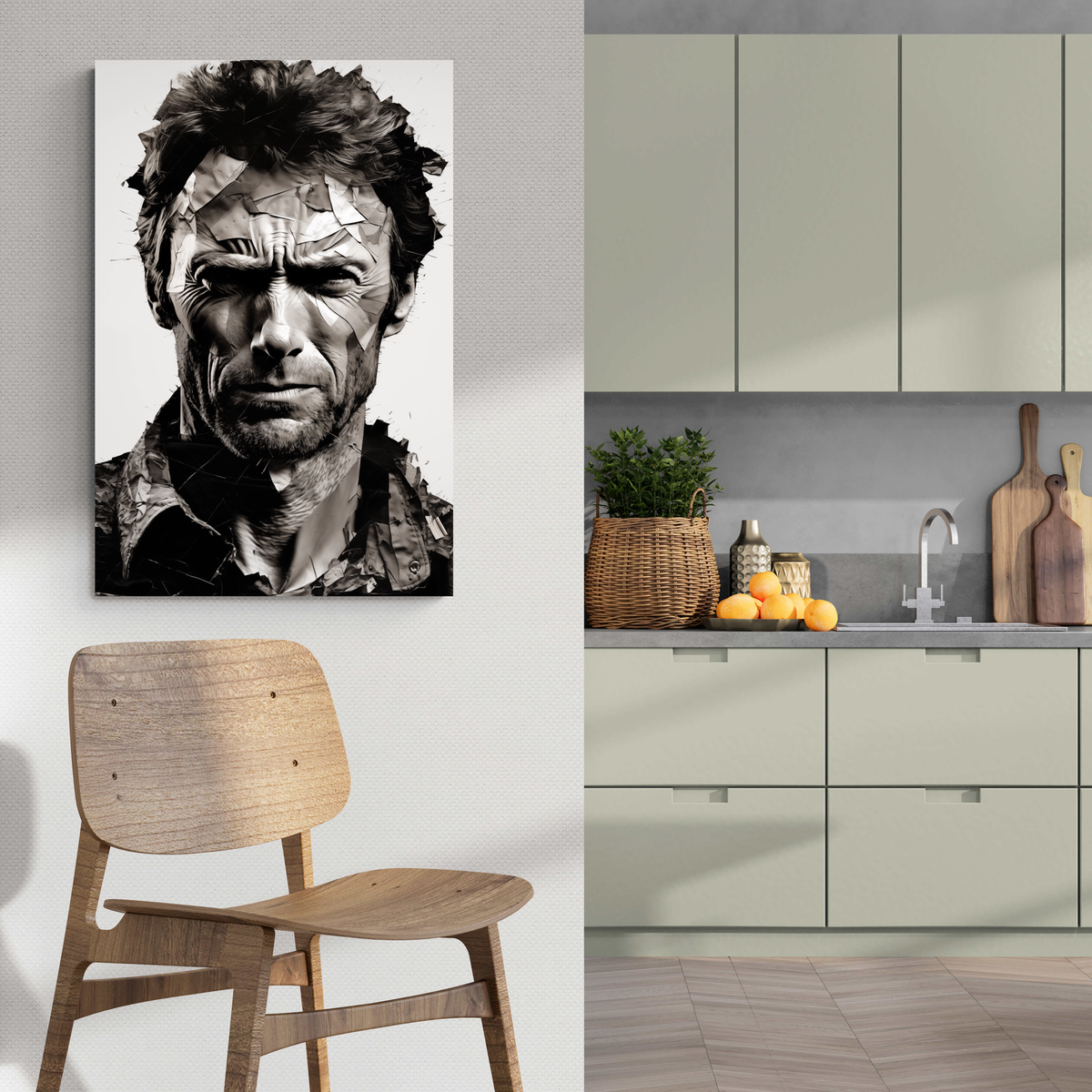 Clint Eastwood en un interior