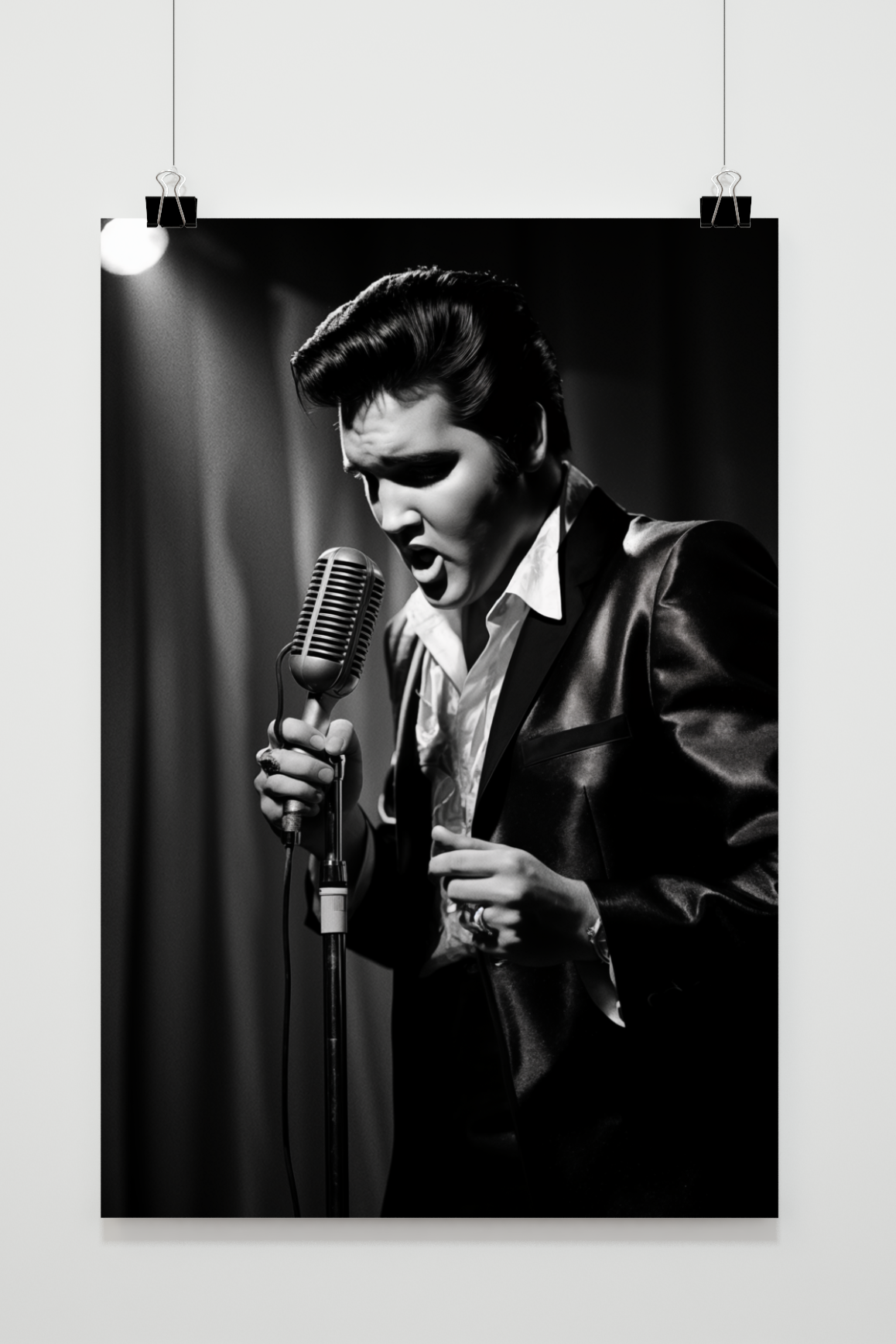Affiche Elvis Noir et Blanc de 25 Artstreet